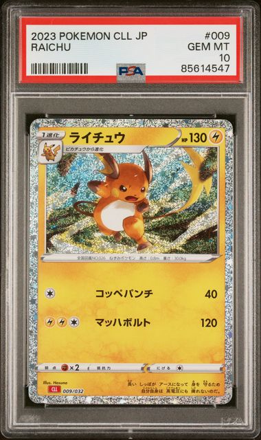 PSA 10 GEM MINT Raichu 009/032