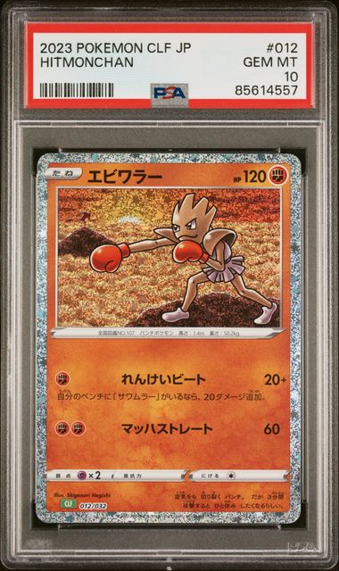 PSA 10 GEM MINT Hitmonchan 012/032