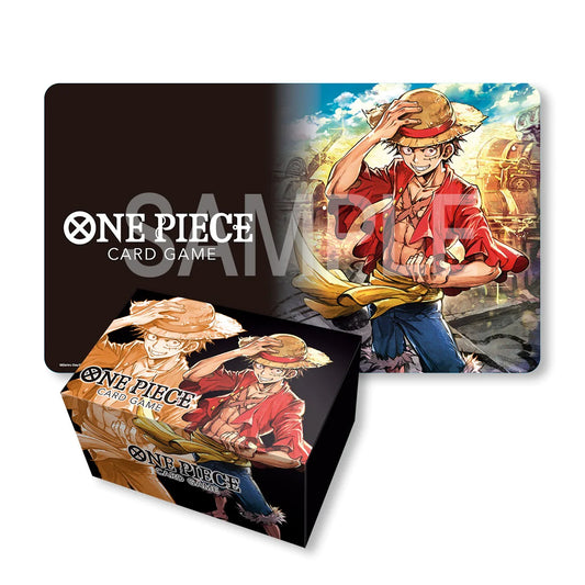 ONE PIECE CARD GAME PLAYMAT AND STORAGE BOX SET MONKEY.D.LUFFY